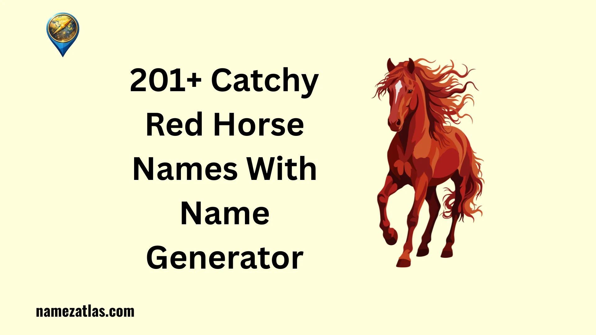Catchy Red Horse Names With Name Generator