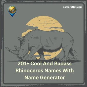 Cool And Badass Rhinoceros Names With Name Generator