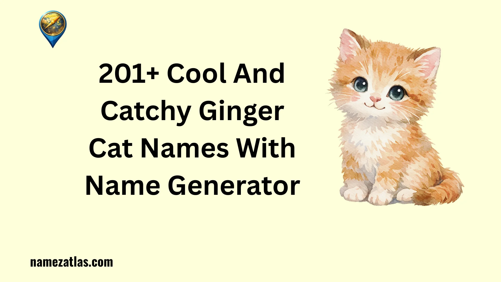 Cool And Catchy Ginger Cat Names With Name Generator