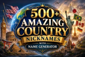 Amazing Country Nicknames With Name Generator