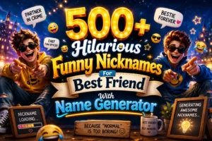 Hilarious Funny Nicknames For Best Friend With Name Generator