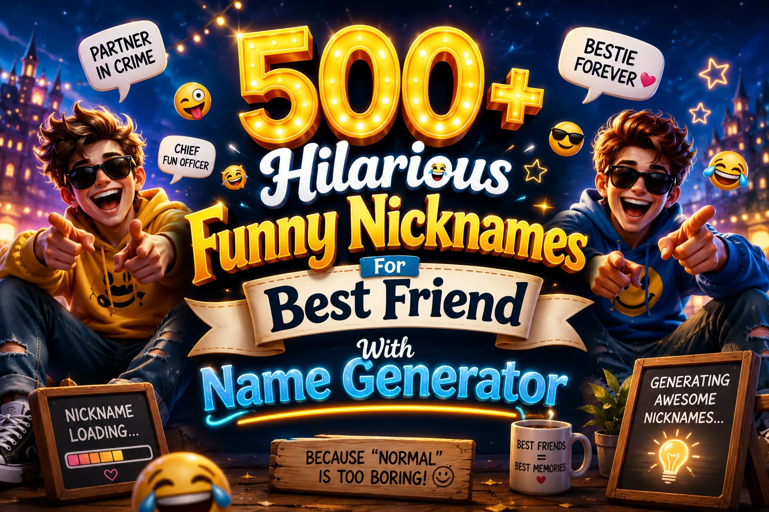 Hilarious Funny Nicknames For Best Friend With Name Generator