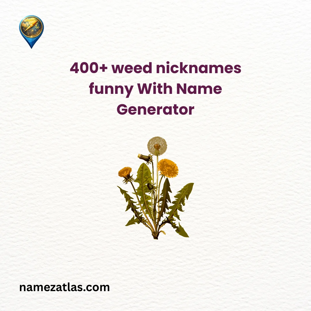 weed nicknames funny With Name Generator